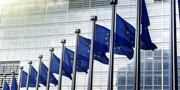 EU flags. Photo.