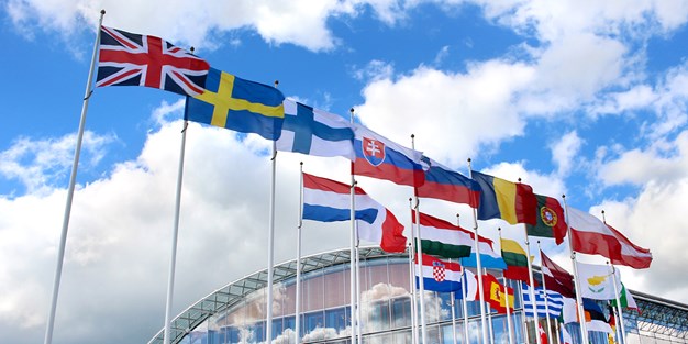 European flags. Photo