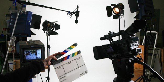 Delar av en filmstudio. Foto