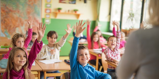 Elever i en skolklass. Foto