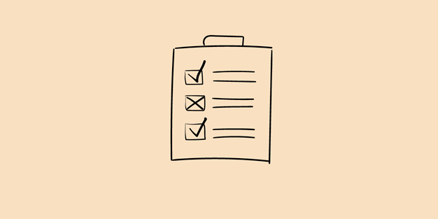 Checklista. Illustration.