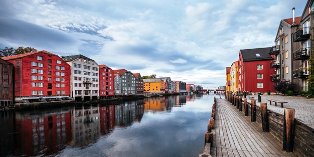 Hus i Trondheim. Foto